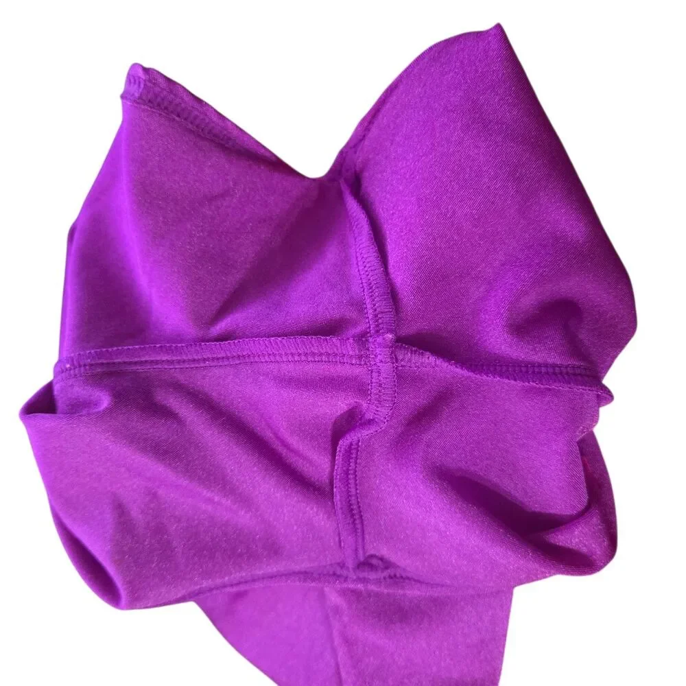 Weissman Biketard Leotard Sz MC Child M Dance Costume Red Purple